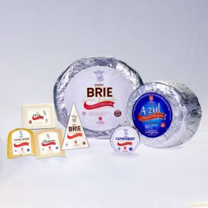 Imagen pequeña de quesos especiales como queso azul, brie, camembert, entre otros.